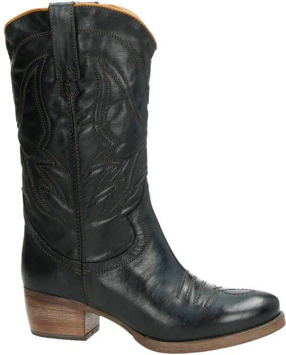 Antonio Moretto leren cowboy laarzen zwart - Damesschoenen.nl