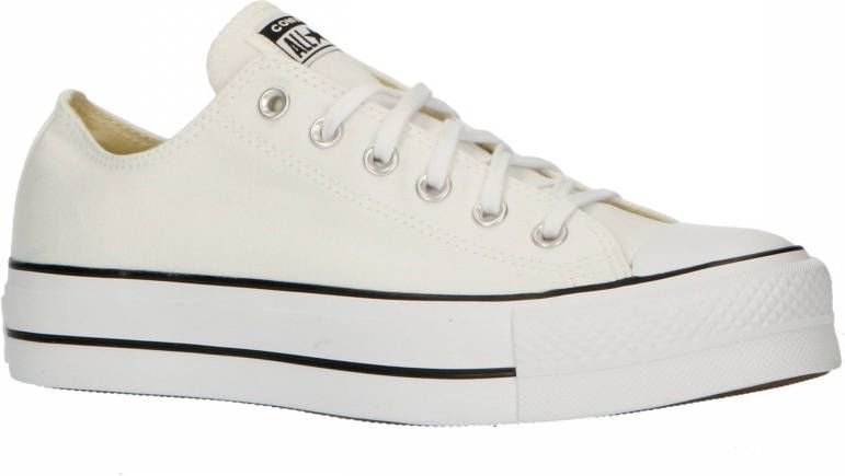 Converse Chuck Taylor All Star Lift Ripple Ox Plateausneakers in wit online kopen