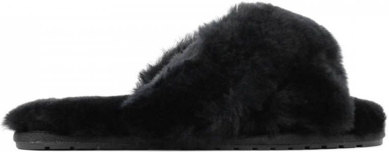 Emu Australia Dames Pantoffels Grijs kruisband vacht slipper | Van den Assem