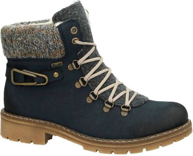 Blauwe veterboots top dames