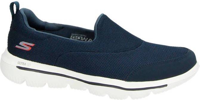 Skechers Go Walk instappers donkerblauw - Damesschoenen.nl