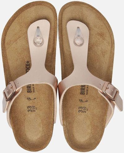Birkenstock Teenslippers Gizeh Inspired Electric Metallic in schoenwijdte  smal - Damesschoenen.nl